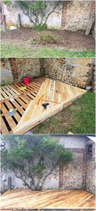 DIY Pallet Garden Terrace