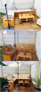 Pallet Outdoor Couch and Table