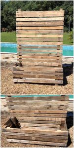 Pallet Planter with Privacy Fence