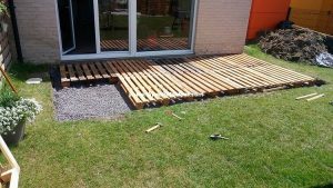 Pallets Garden Terrace Plan