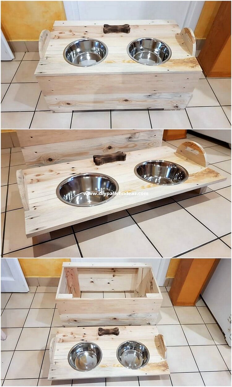 Pallet Dog Food Feeder DIY Pallet Ideas