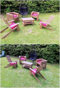 Pallet Garden Chairs and Table