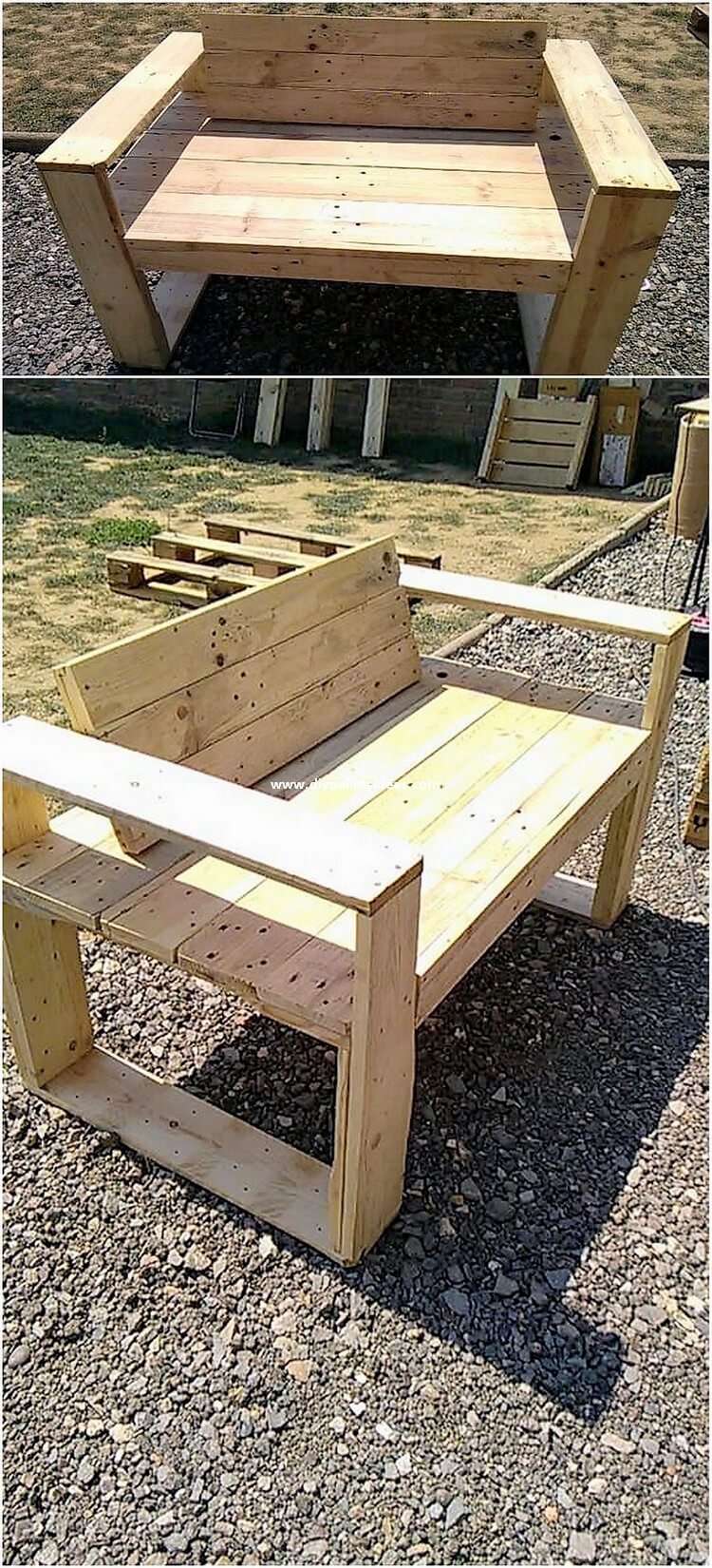 Pallet Outdoor Bench DIY Pallet Ideas