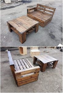 Pallet Seat and Table