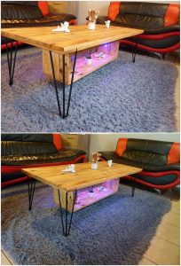 Pallet Table with Steel Feets