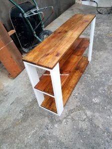 Pallet Wooden Shelving Table
