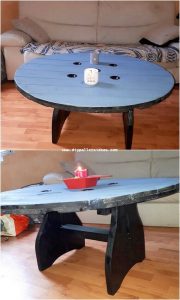 Round Top Pallet Table