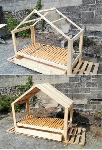 Pallet Bunk Bed with Drawer