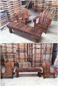 Pallet Table and Chairs