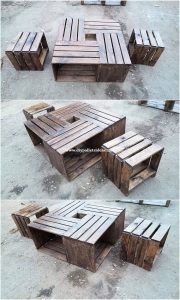 Pallet Table and Stools