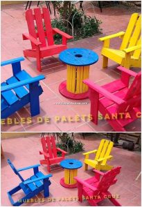 Pallet Chairs and Table