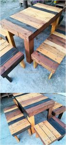 Pallet Table and Benches