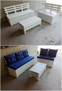 Wood Pallet Sofa and Table