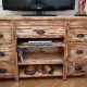 DIY Pallet Media Table with Drawers