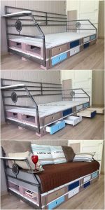 Pallet Couch with Drawers