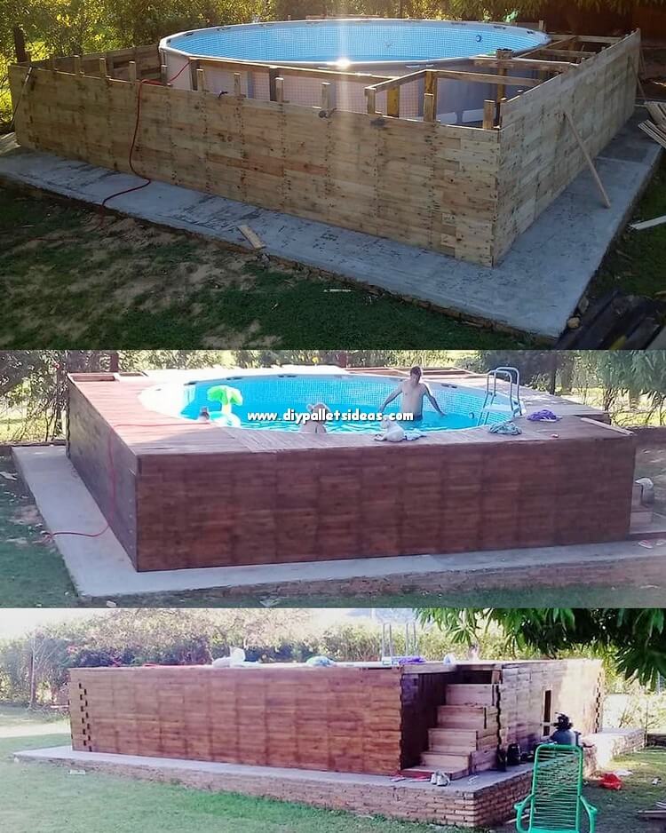 DIY Pallet Swimming Pool DIY Pallet Ideas