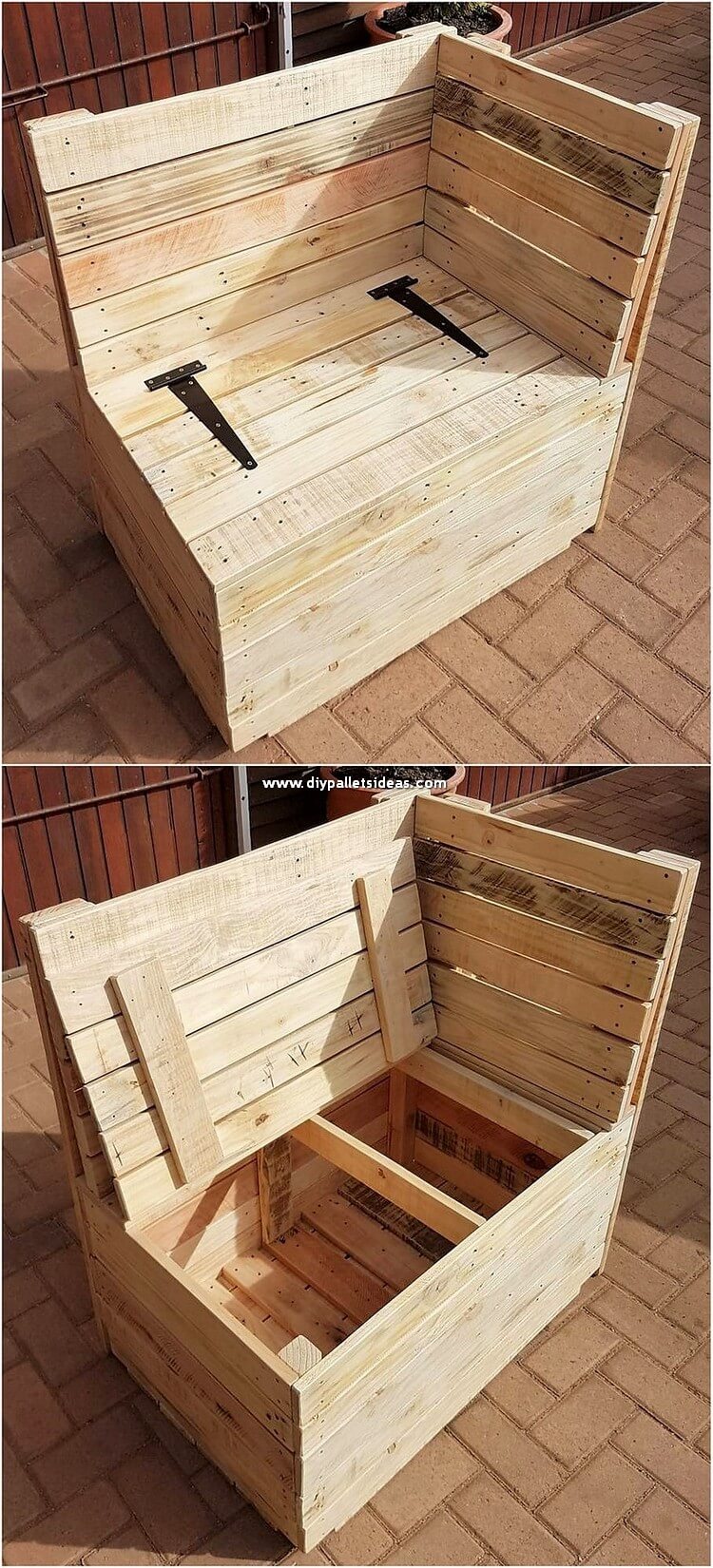 Pallet Chair with Storage DIY Pallet Ideas