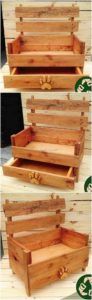 Pallet Pet Bed with Drawer