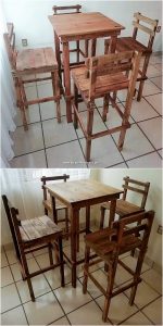 Pallet Table and Chairs