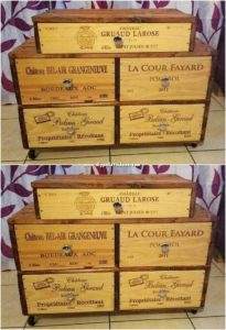 Wood Pallet Chest of Drawers