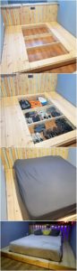 Pallet Bed with Shoe Storage