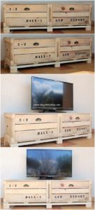 Pallet Media Table or Cabinet