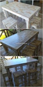 Pallet Table and Stools