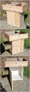 Pallet Planter with Cabinet