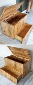 Pallet Storage Box with Drawer