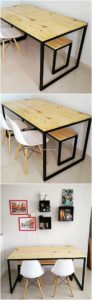 Pallet Wood Desk Table