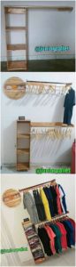 Wood Pallet Closet